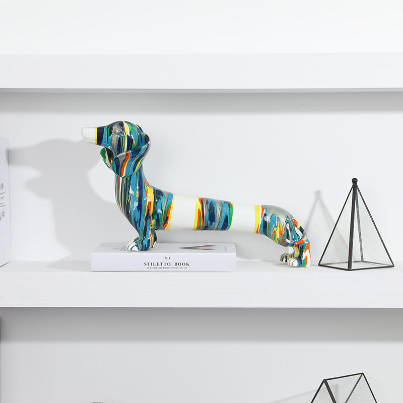 Modern Dachshund Decorative Sculpture