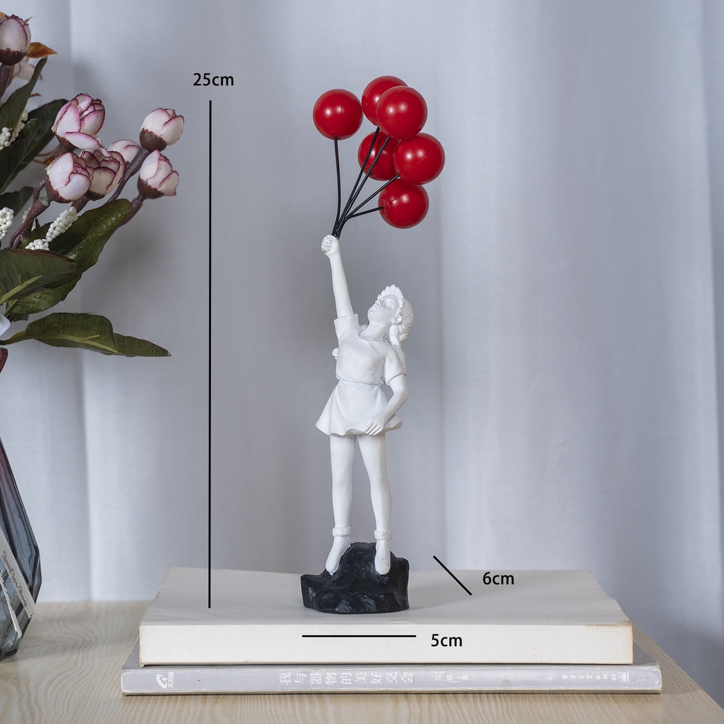 Girl with Balloon Decorative Sculpture