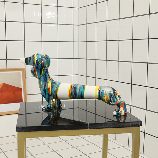 Modern Dachshund Decorative Sculpture