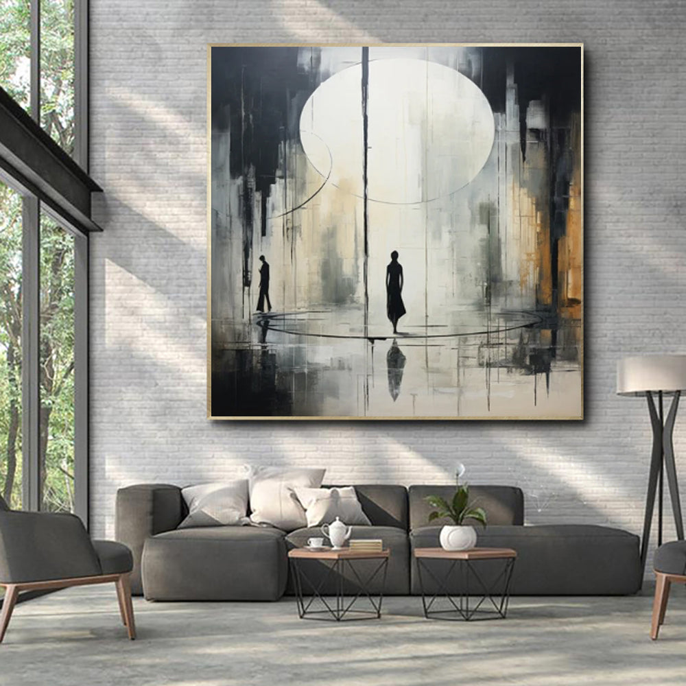 Black & White Abstract Canvas Art